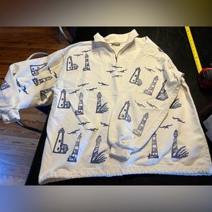 Ladies by Taylor 100% American Original Lighthouses Print all over L/XL